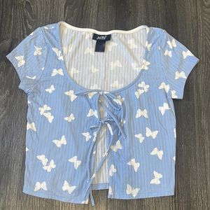 Blue butterfly 2 piece skirt set 🦋🦋